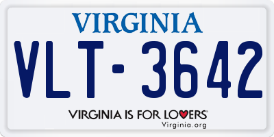 VA license plate VLT3642