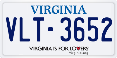 VA license plate VLT3652