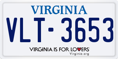 VA license plate VLT3653