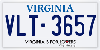 VA license plate VLT3657