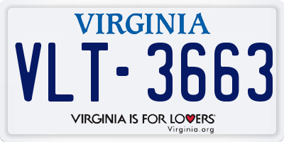 VA license plate VLT3663