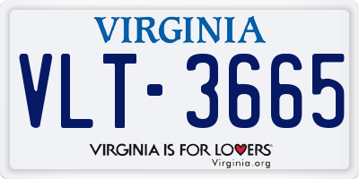 VA license plate VLT3665