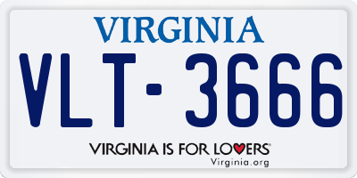 VA license plate VLT3666