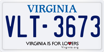VA license plate VLT3673