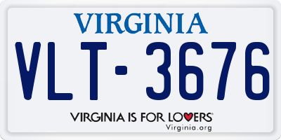 VA license plate VLT3676