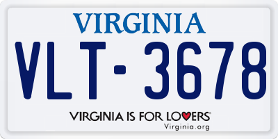 VA license plate VLT3678