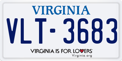 VA license plate VLT3683