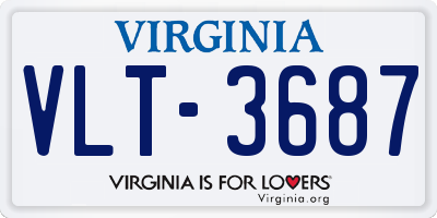 VA license plate VLT3687