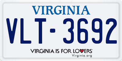 VA license plate VLT3692