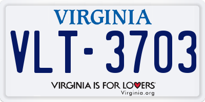 VA license plate VLT3703