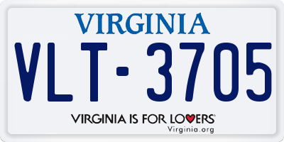 VA license plate VLT3705