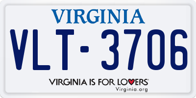 VA license plate VLT3706