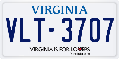 VA license plate VLT3707