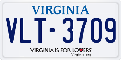 VA license plate VLT3709
