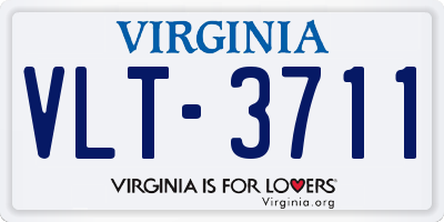 VA license plate VLT3711