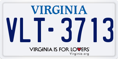 VA license plate VLT3713