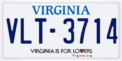 VA license plate VLT3714