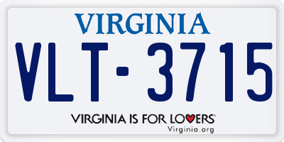 VA license plate VLT3715
