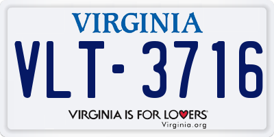 VA license plate VLT3716