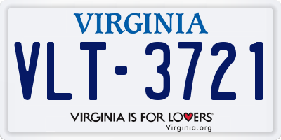 VA license plate VLT3721