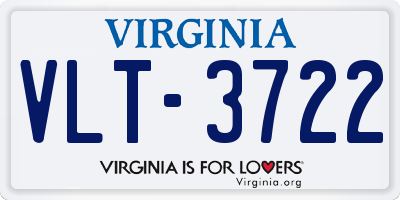 VA license plate VLT3722