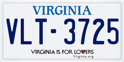 VA license plate VLT3725