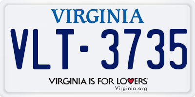VA license plate VLT3735