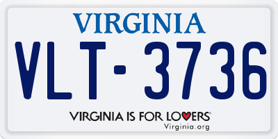 VA license plate VLT3736