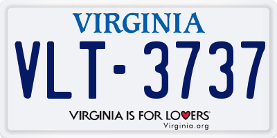 VA license plate VLT3737