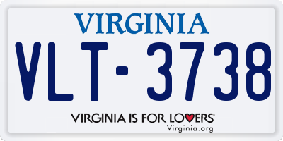 VA license plate VLT3738