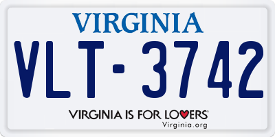 VA license plate VLT3742