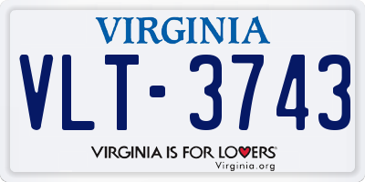 VA license plate VLT3743