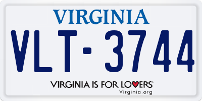 VA license plate VLT3744