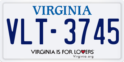 VA license plate VLT3745