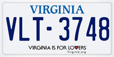 VA license plate VLT3748