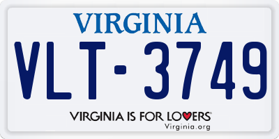 VA license plate VLT3749