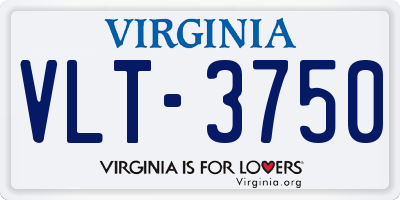 VA license plate VLT3750