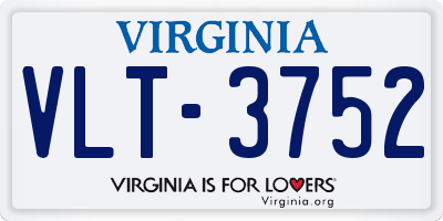 VA license plate VLT3752