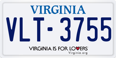 VA license plate VLT3755
