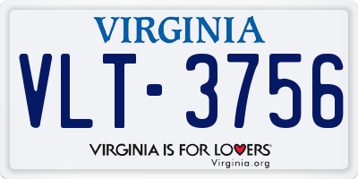 VA license plate VLT3756