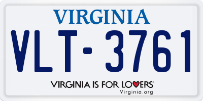 VA license plate VLT3761