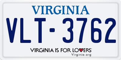 VA license plate VLT3762