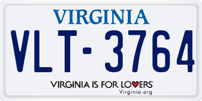 VA license plate VLT3764