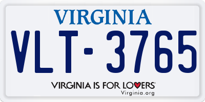 VA license plate VLT3765