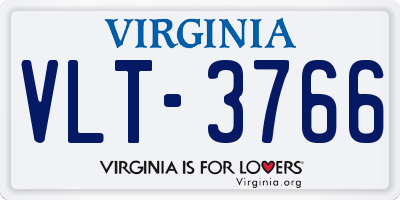 VA license plate VLT3766