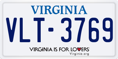 VA license plate VLT3769