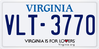 VA license plate VLT3770