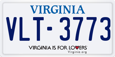 VA license plate VLT3773