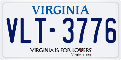 VA license plate VLT3776