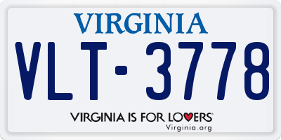 VA license plate VLT3778